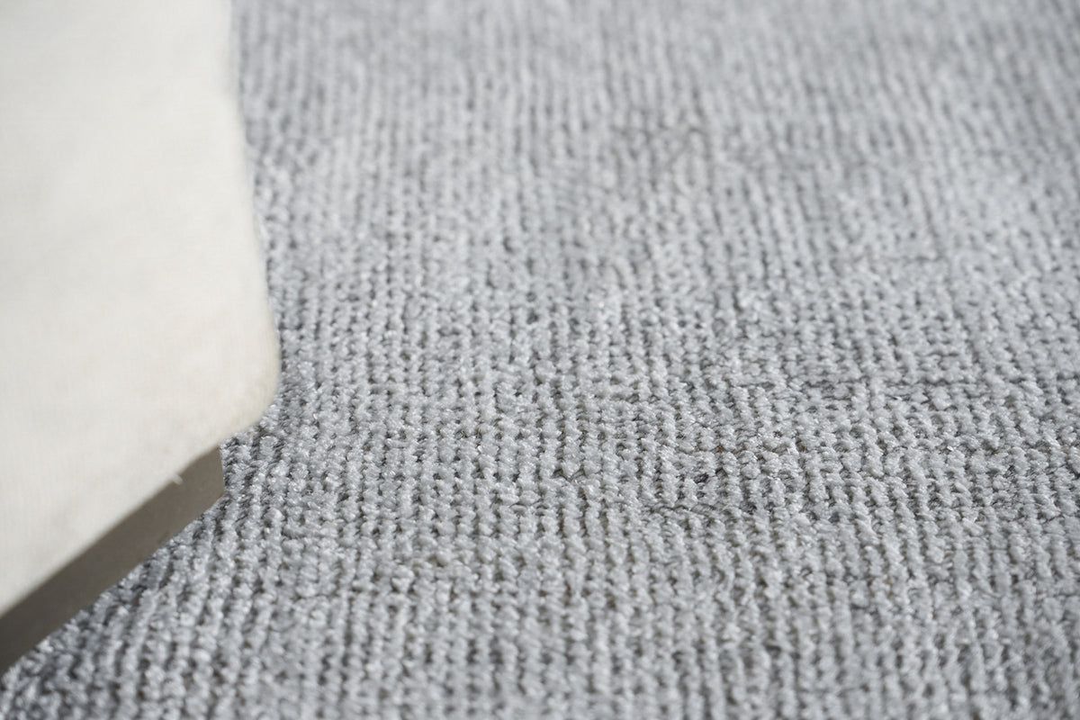 Amro White/Silver Grey Modern Area Rug - Elegance Collection