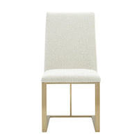 Camille Modern Off-White & Gold Dining Chair