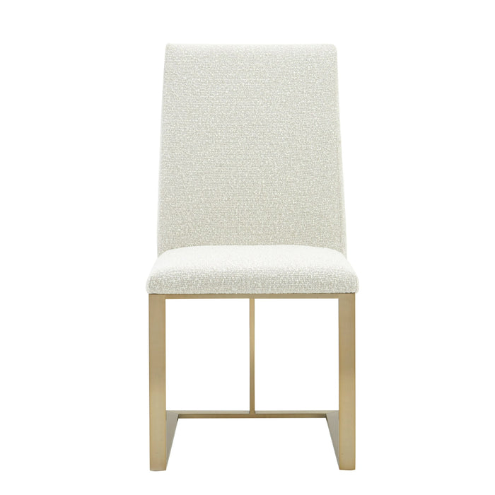 Camille Modern Off-White & Gold Dining Chair