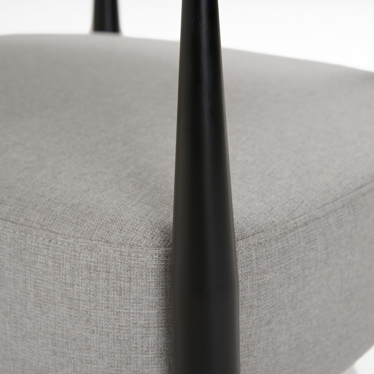 Carnaby Modern Light Grey & Gold Accent Chair