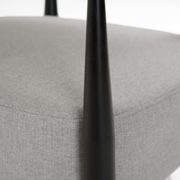 Carnaby Modern Light Grey & Gold Accent Chair