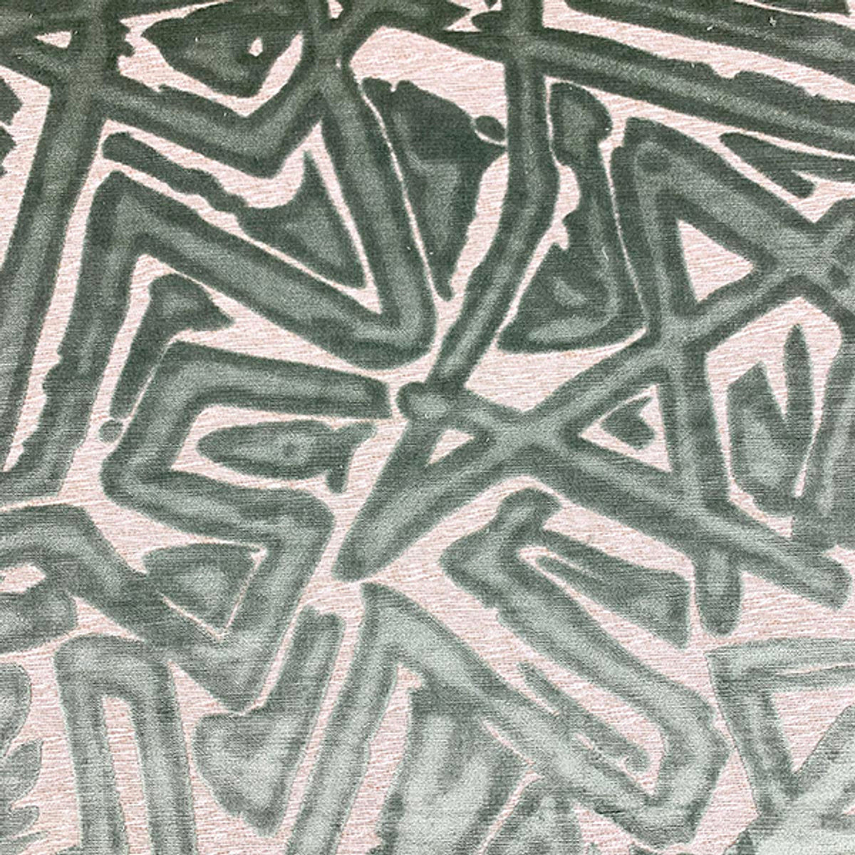 Malia Classic/Modern Patterned Green Custom Upholstered Ottoman