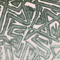 Malia Classic/Modern Patterned Green Custom Upholstered Ottoman