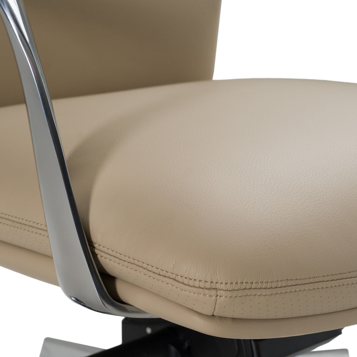 Ollie Modern Tan Vegan Leather Office Chair