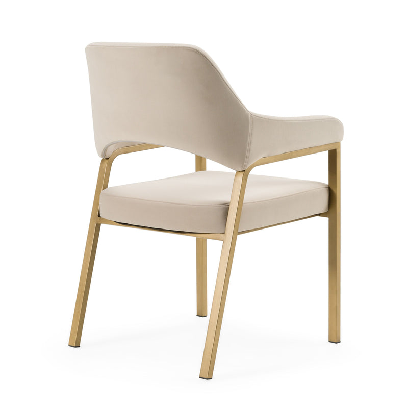 Alice Modern Beige & Gold Dining Chair