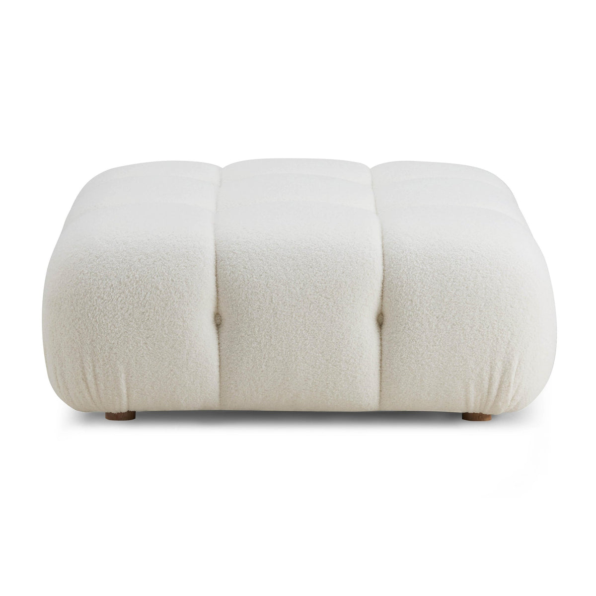Vogue Cream Performance Vegan Shearling Modular Ottoman