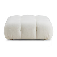 Vogue Cream Performance Vegan Shearling Modular Ottoman