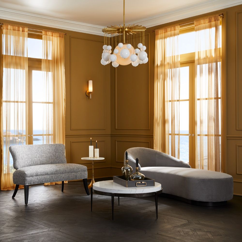 Turner 71" Chaise Sharkskin Velvet Grey Ash Right Arm