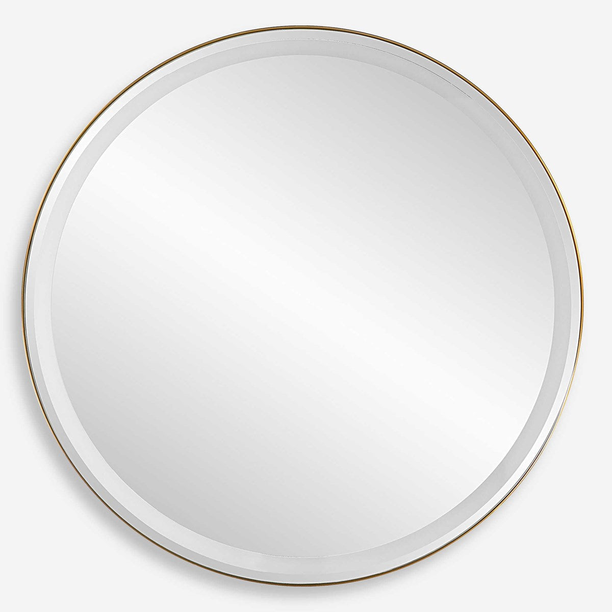 Miraze 32" Gold Lighted Vanity Round Mirror