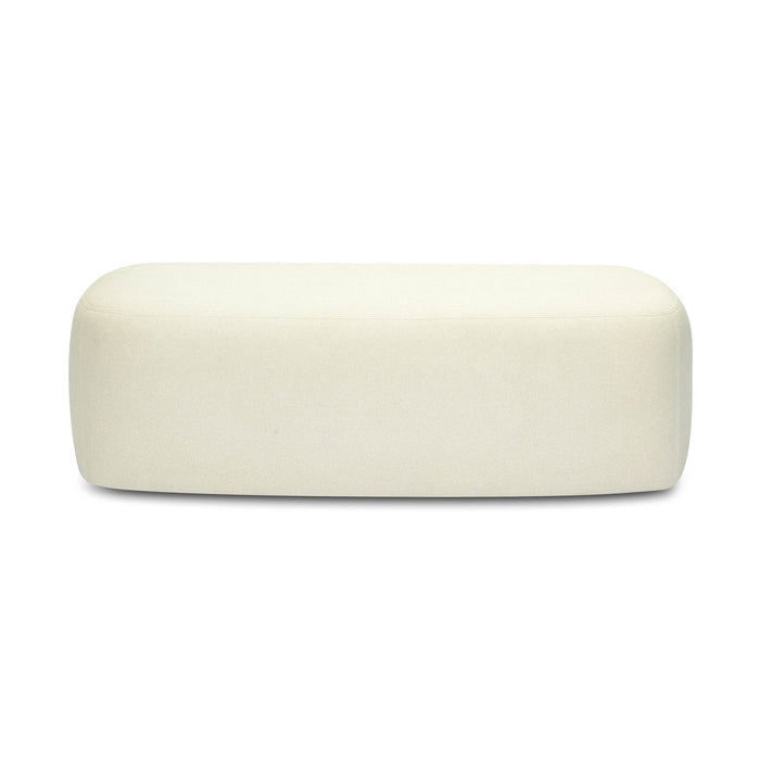 Graceland Cream Faux Mohair Bench