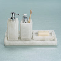 Côte d'Azur Alabaster Soap / Lotion Dispenser - Set of 4