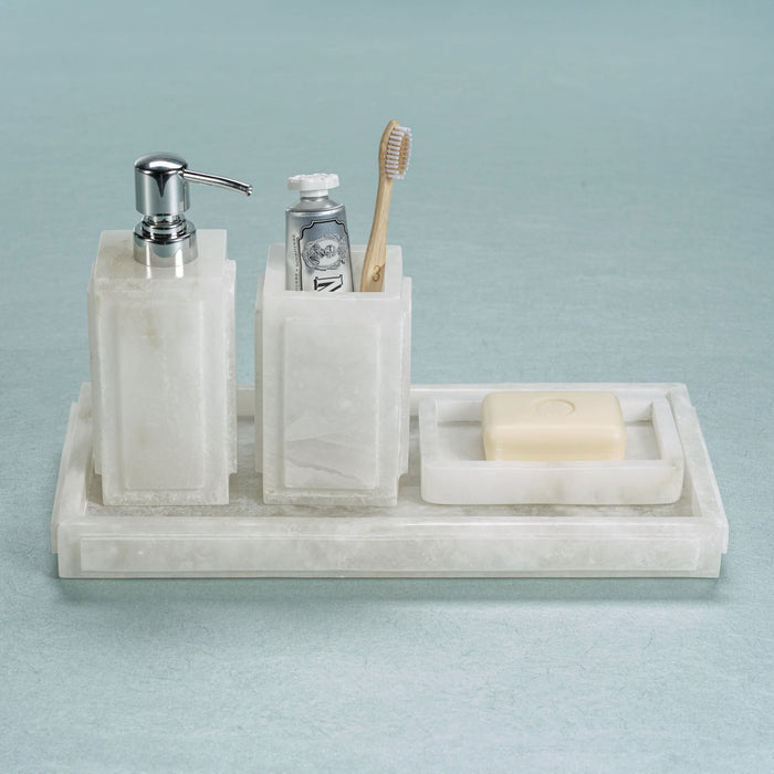 Côte d'Azur Alabaster Soap / Lotion Dispenser - Set of 4