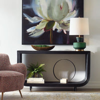 Dream 58" Black Rattan Console Table