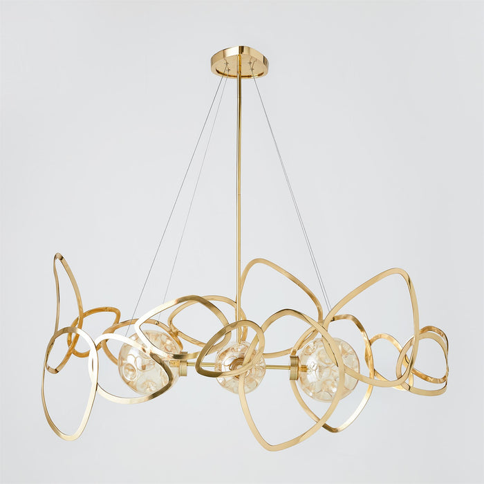 Aura Shiny Brass Chandelier