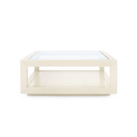 Layan Large Square Coffee Table, Blanched Oak