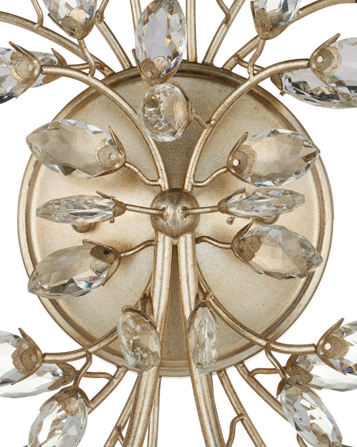 Forget-Me-Not Silver Wall Sconce
