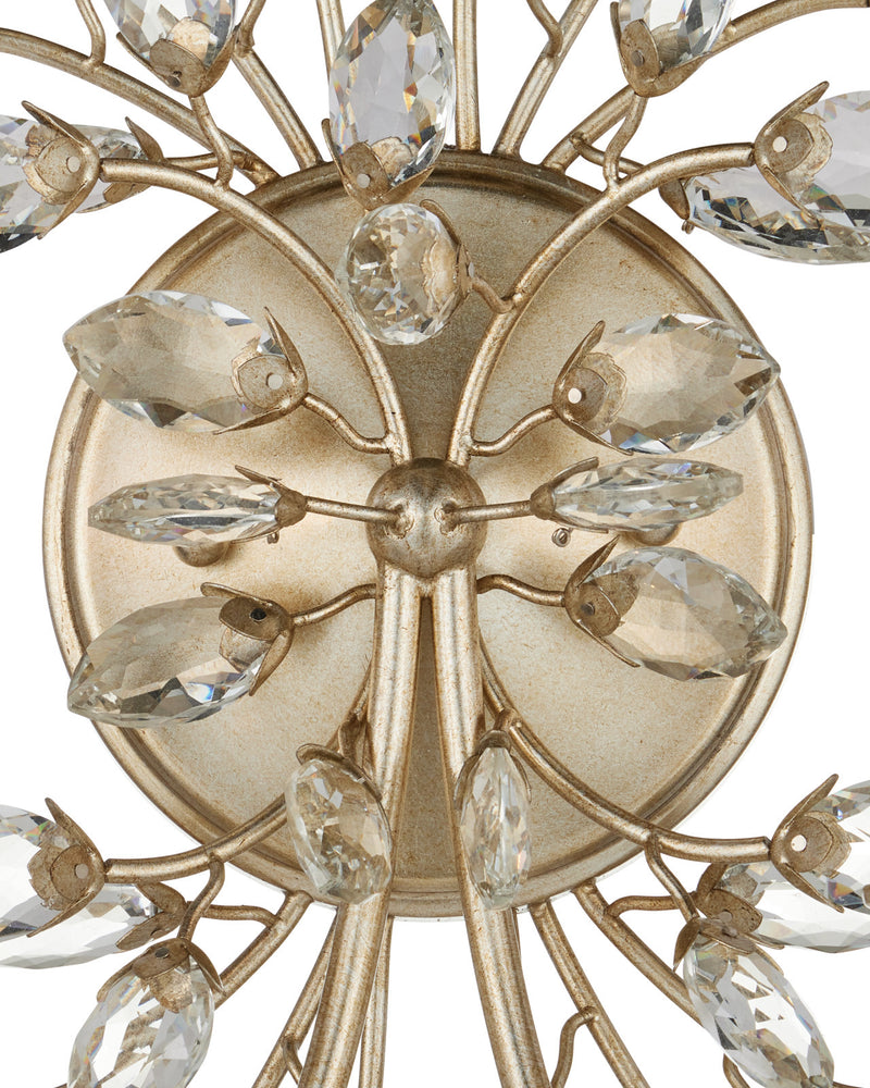 Forget-Me-Not Silver Wall Sconce