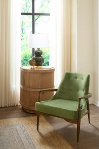 Livia Forest Green Velvet Accent Chair