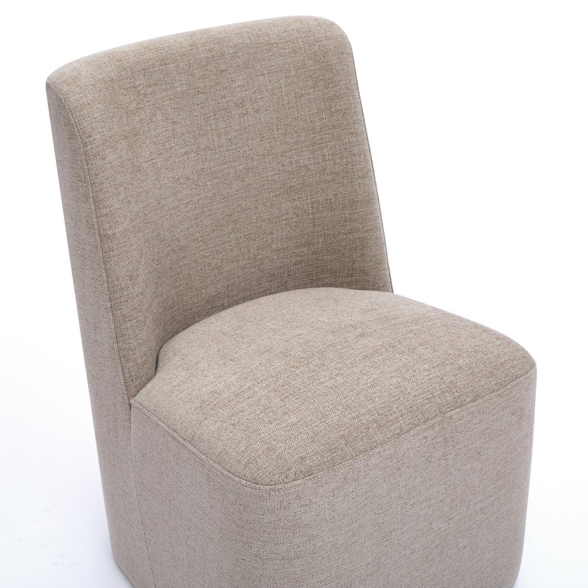 Monika Tan Performance Fabric Rolling Dining Chair