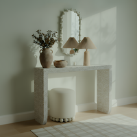 Claude 47" Cream Capiz Shell Console Table
