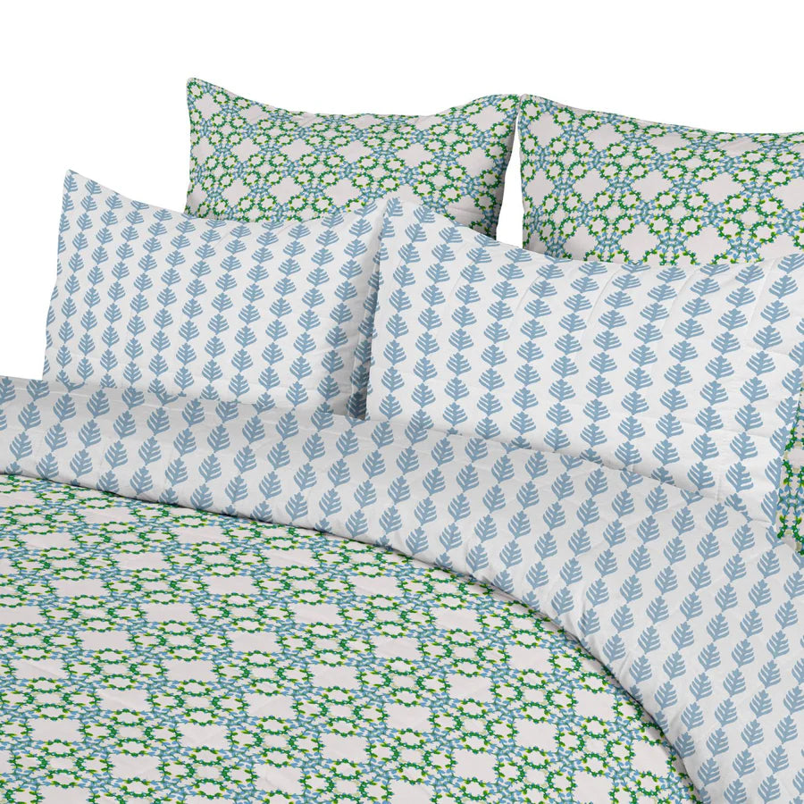 Lana Green/Blue Reversable Twin Comforter Set (3 Piece Set)