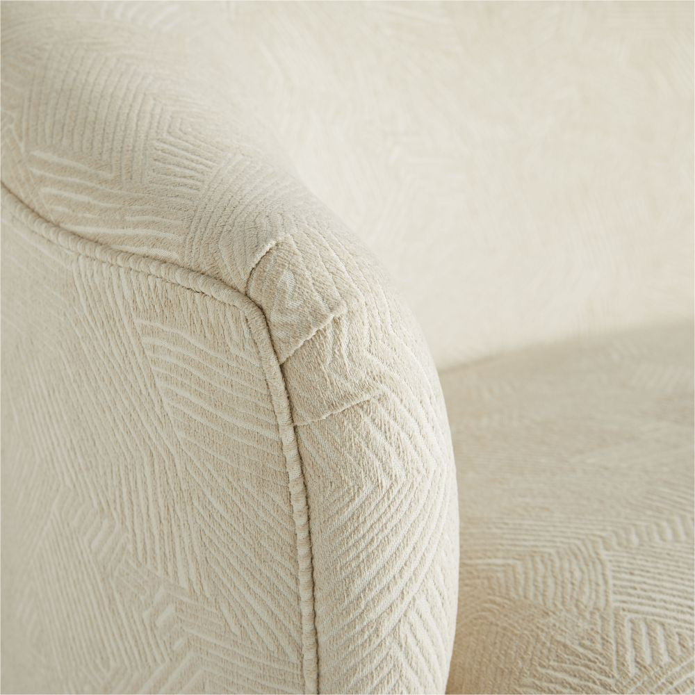 Jovani 60" Ivory Grey Ash Settee