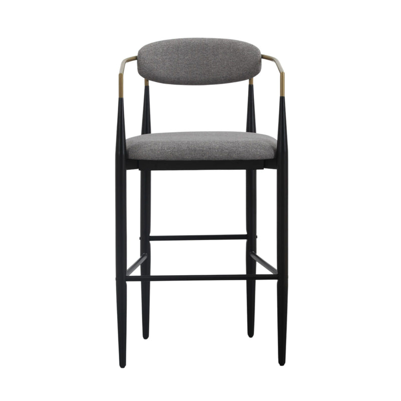 Nicole Medium Grey/Gold & Black Bar Stool