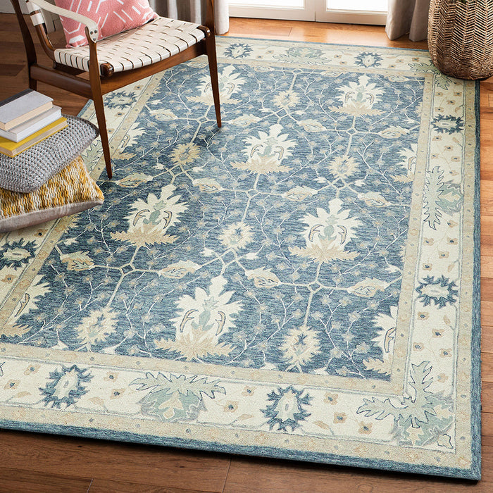 Nell Blue/Ivory Luxury Area Rug