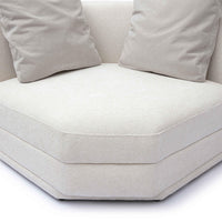 Arabella Cream Performance Chenille Modular Wedge Corner Chair