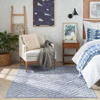 Aericka Indoor/Outdoor Blue Denim Area Rug - Elegance Collection