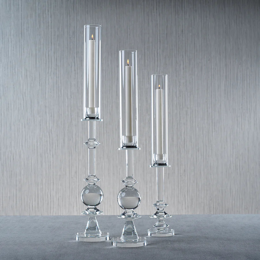 Alodie Crystal Candle Holders - Set of 2 (3 Sizes & Styles Available)