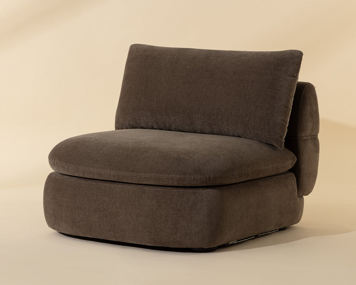 Oressa Brown Modular Armless Chair