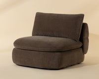 Oressa Brown Modular Armless Chair