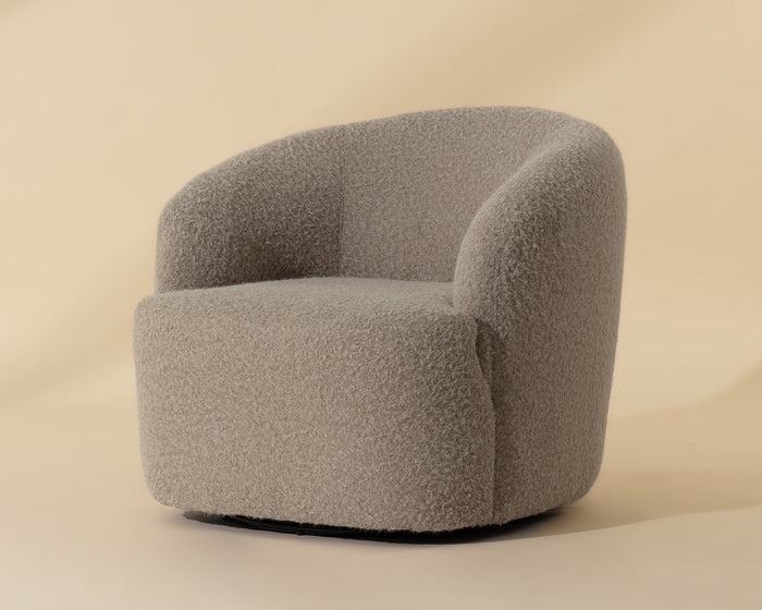 Fuwari Shearling Swivel Accent Chair
