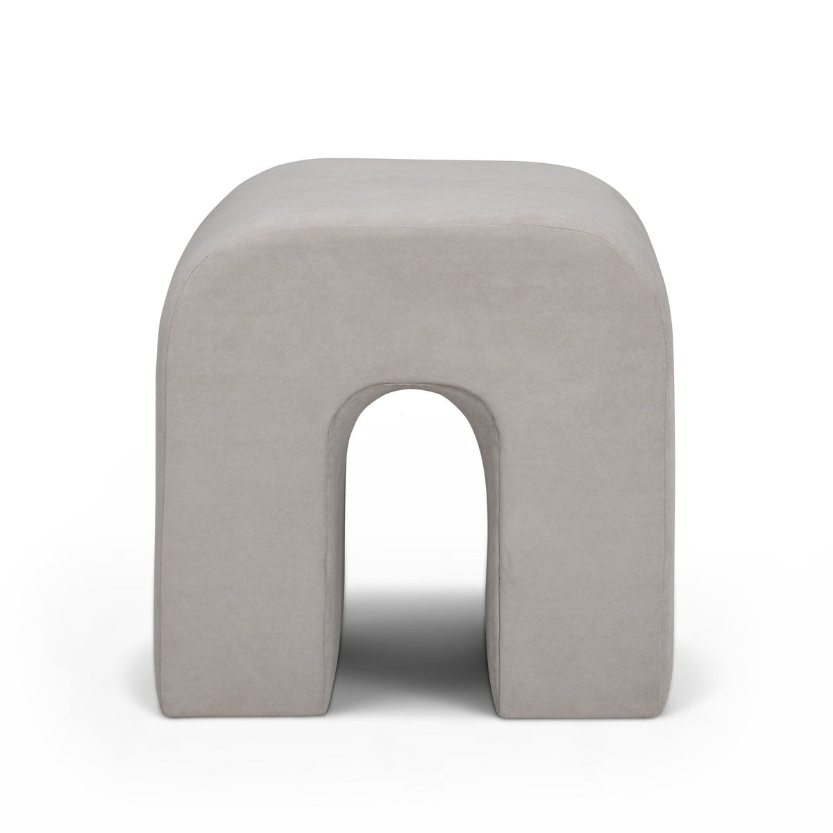 Daliah Taupe Performance Velvet Ottoman