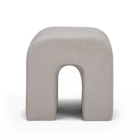 Daliah Taupe Performance Velvet Ottoman