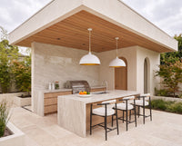 Marita Cream & Black Indoor/Outdoor Counter Stool