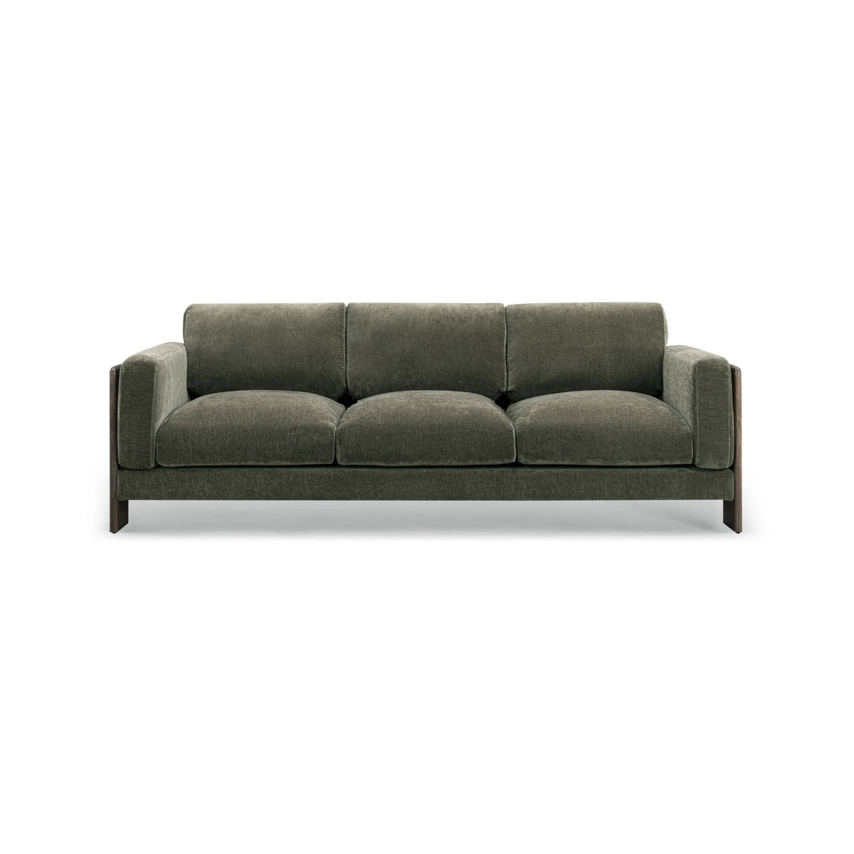 Eves 91" Olive Green Upcycled Contract-Grade Chenille Sofa