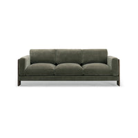 Eves 91" Olive Green Upcycled Contract-Grade Chenille Sofa