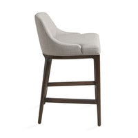 Tabitha Grey Linen & Wood Counter Stool