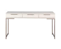 Rebel 59.25" Modern Cream Oak & Gold Desk
