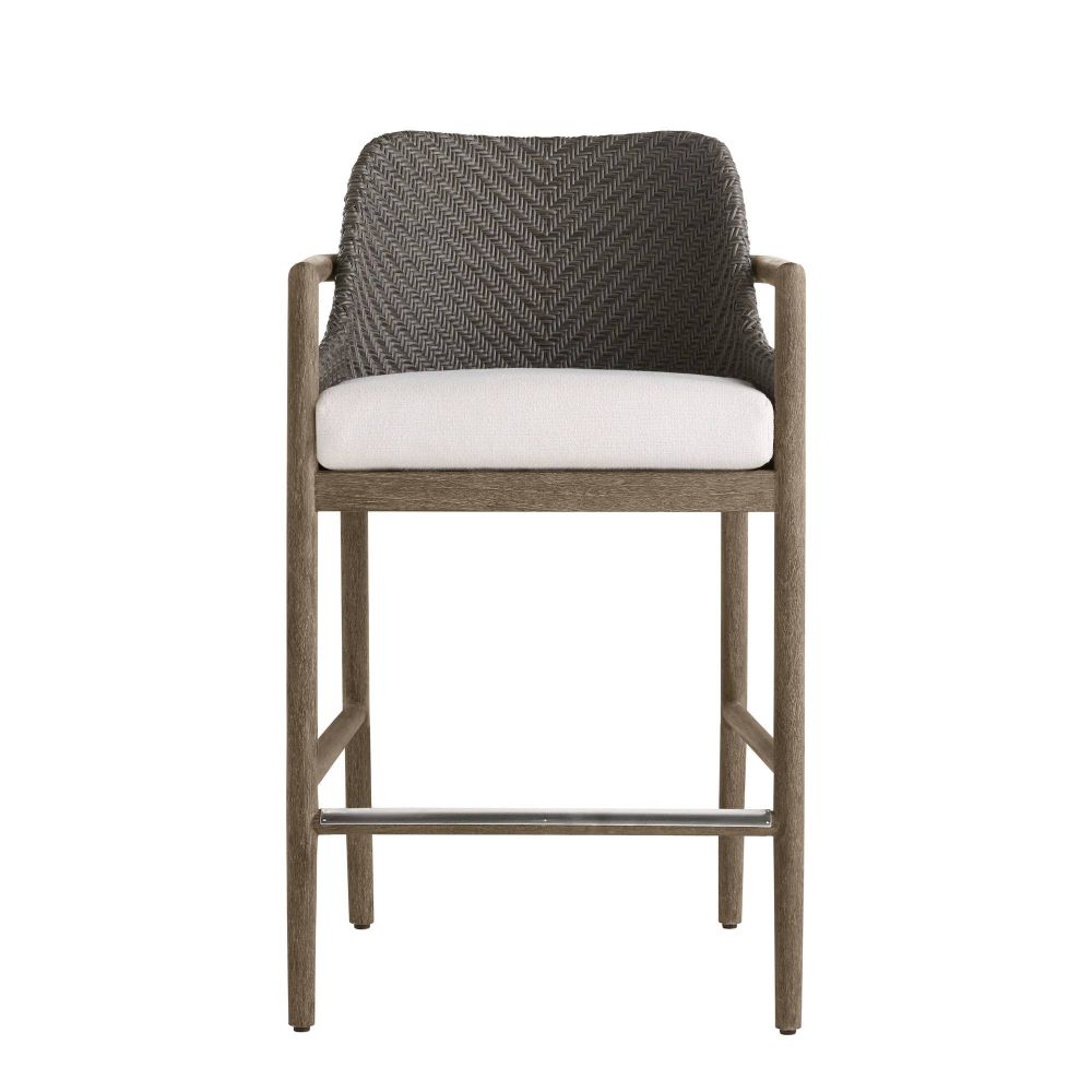 Chilton Outdoor Performance Boucle Dark Bar Stool