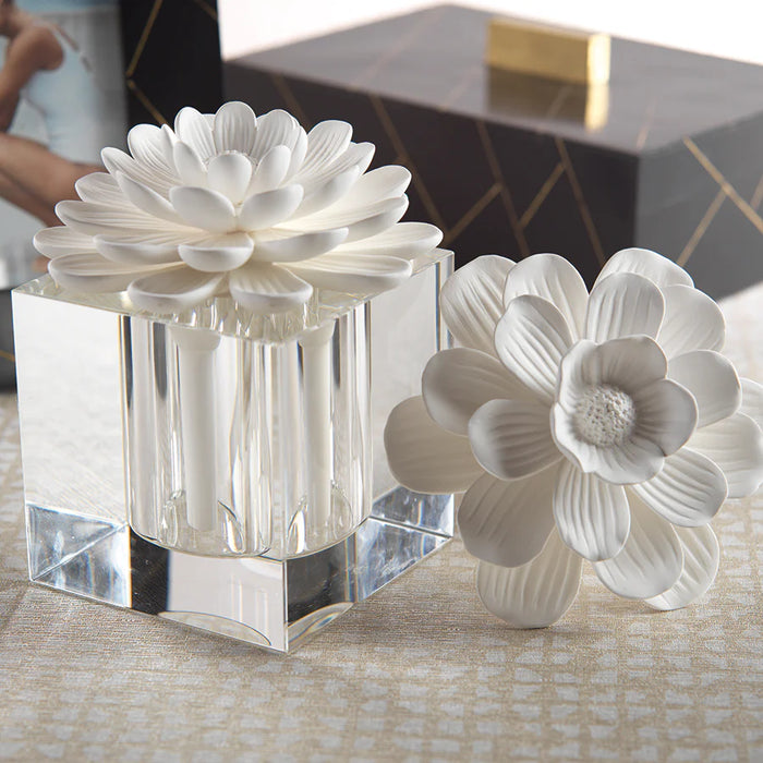 Modena Fleur d'Oranger Fragrance Porcelain & Crystal Diffuser (Sets of 2 & 4)- 2 Sizes Available