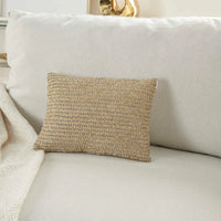 Blythe Shimmering Gold Beads Glam Throw Pillow (2 Sizes Available)