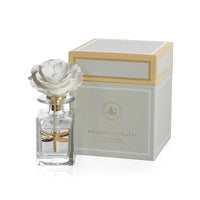 Apothecary Black Fig Vetiver Fragrance Botanical Oasis Porcelain Diffuser with Gold Dragonfly (Set of 4)