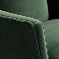 Cashton Forest Velvet Wing Chair
