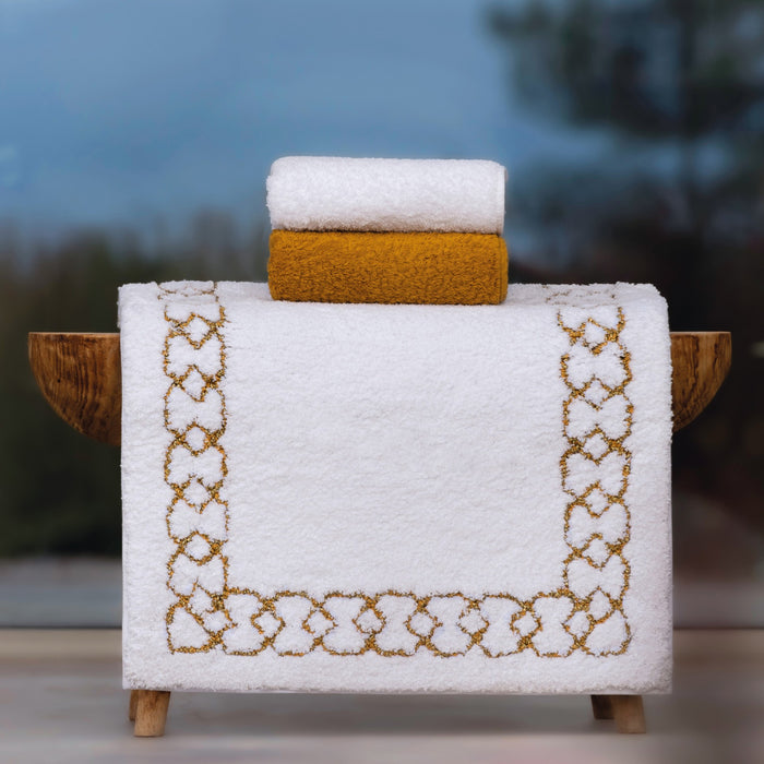 Sophia Gold Luxury Bath Rug