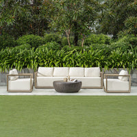 Richie White & Weathered Grey Ooutdoor Lounge Chair