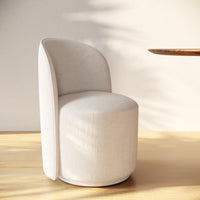 Bridget Modern White Swivel Dining Chair