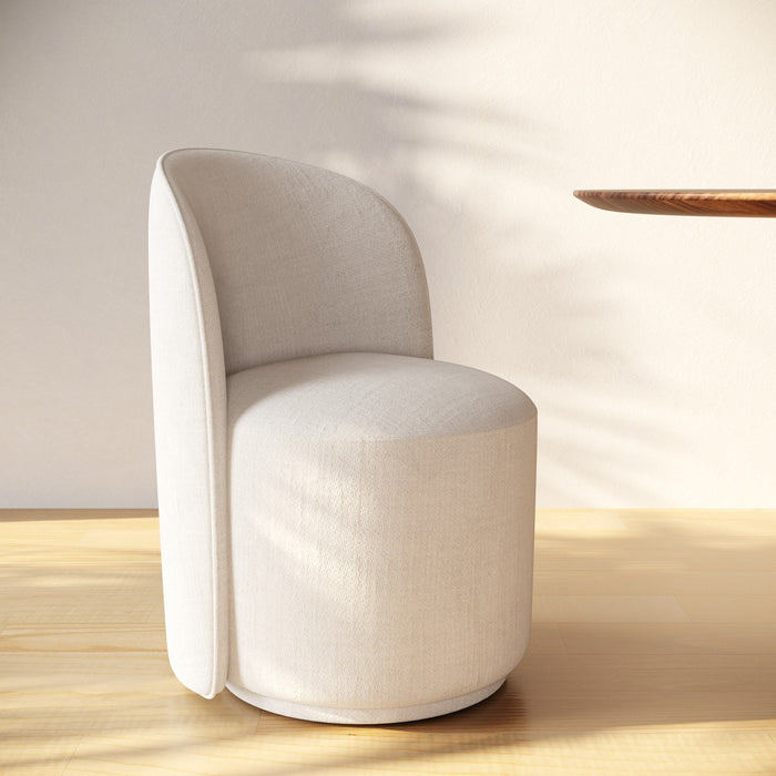 Bridget Modern White Swivel Dining Chair
